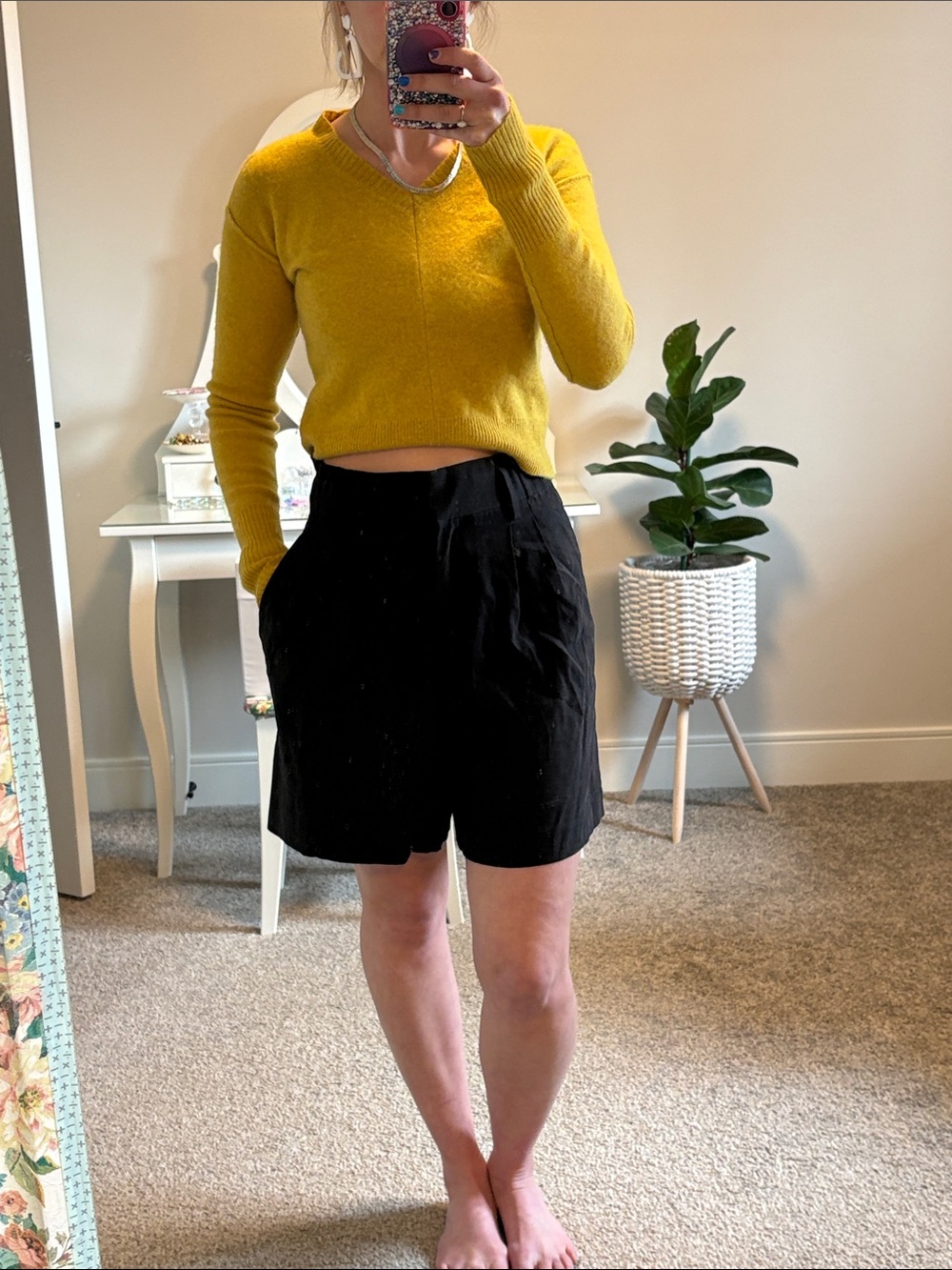 High Waisted Dressy Long Shorts